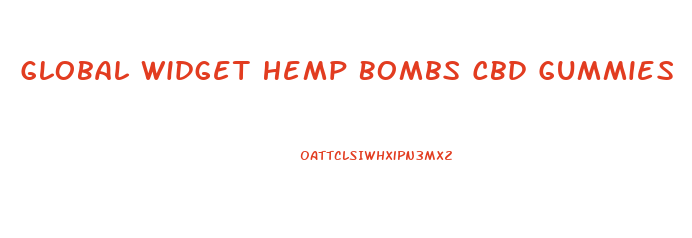 Global Widget Hemp Bombs Cbd Gummies
