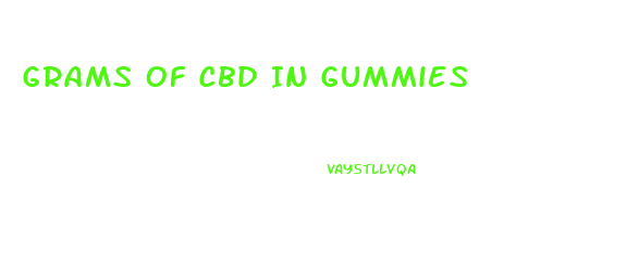 Grams Of Cbd In Gummies