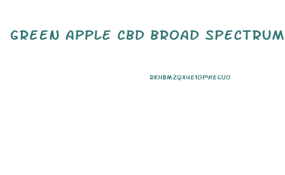Green Apple Cbd Broad Spectrum Gummies