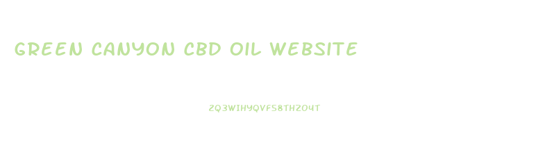 Green Canyon Cbd Oil Website
