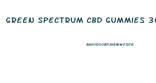 Green Spectrum Cbd Gummies 300mg