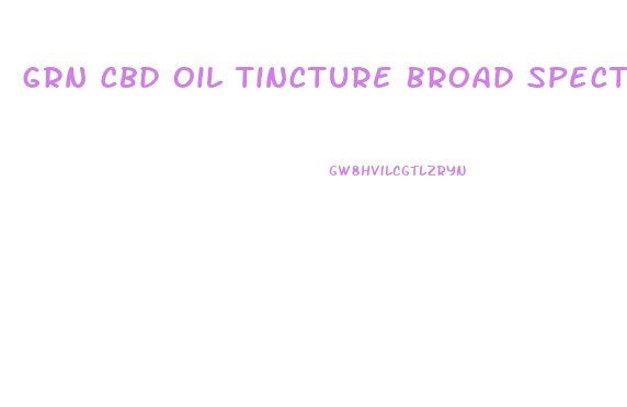 Grn Cbd Oil Tincture Broad Spectrum Apple Cinnamon