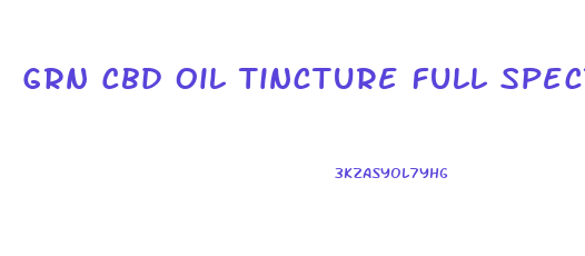 Grn Cbd Oil Tincture Full Spectrum Unflavored