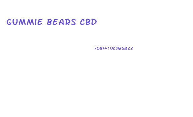 Gummie Bears Cbd