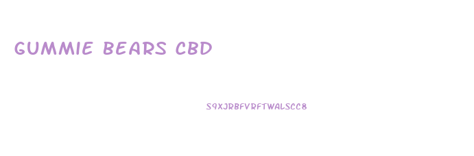 Gummie Bears Cbd