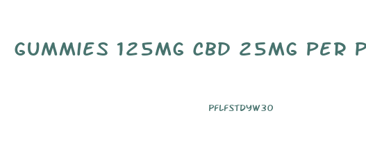 Gummies 125mg Cbd 25mg Per Piece 5 Count Pack