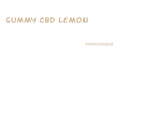 Gummy Cbd Lemon