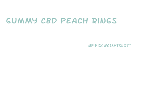 Gummy Cbd Peach Rings