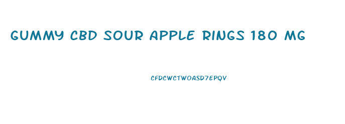 Gummy Cbd Sour Apple Rings 180 Mg