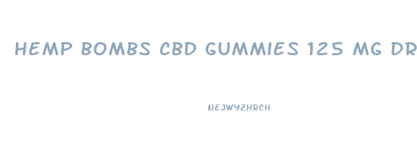 Hemp Bombs Cbd Gummies 125 Mg Drug Test