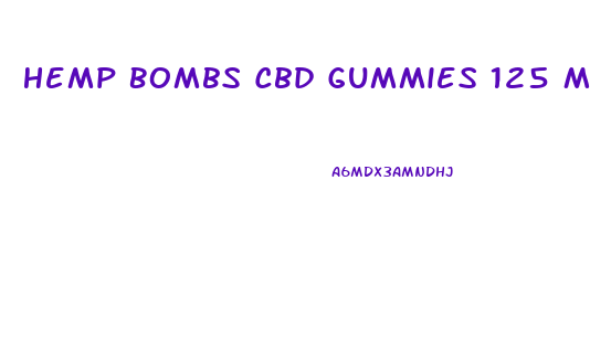 Hemp Bombs Cbd Gummies 125 Mg Drug Test