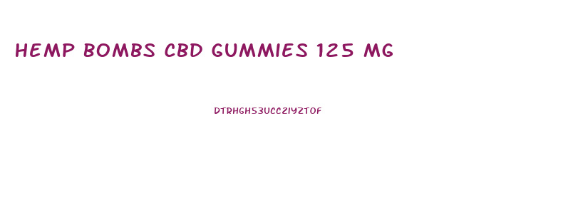 Hemp Bombs Cbd Gummies 125 Mg