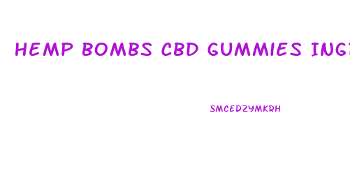 Hemp Bombs Cbd Gummies Ingredients