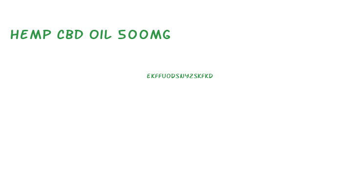 Hemp Cbd Oil 500mg