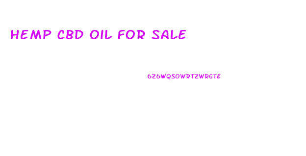 Hemp Cbd Oil For Sale