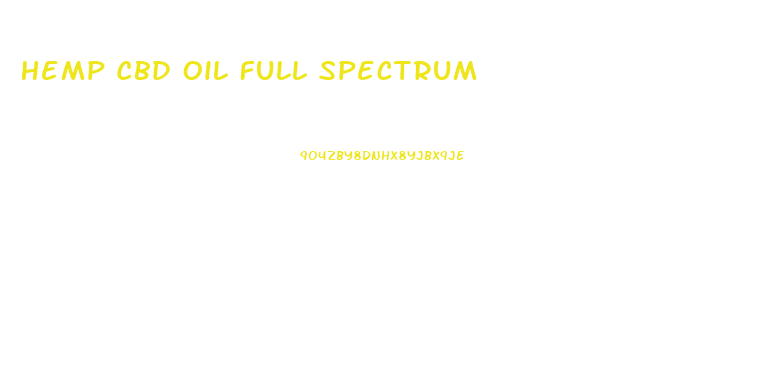 Hemp Cbd Oil Full Spectrum