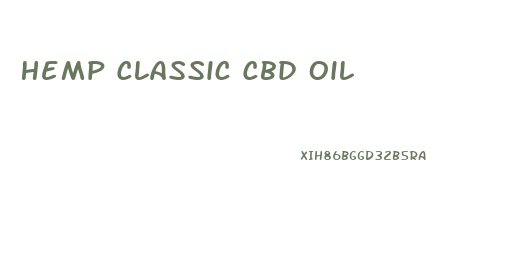 Hemp Classic Cbd Oil
