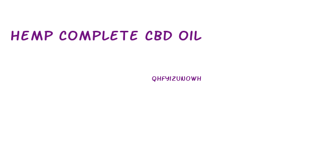 Hemp Complete Cbd Oil