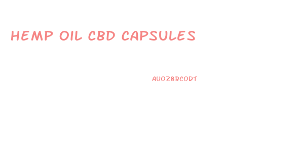 Hemp Oil Cbd Capsules