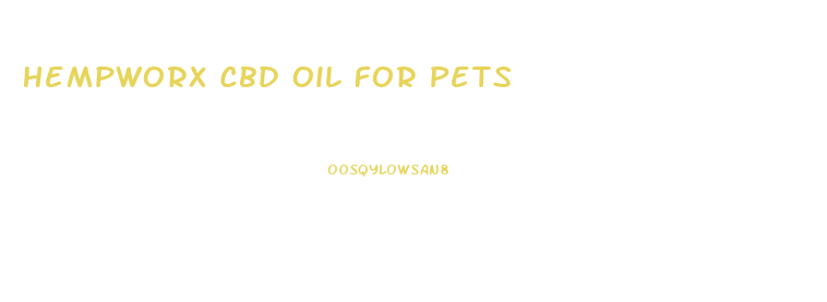 Hempworx Cbd Oil For Pets