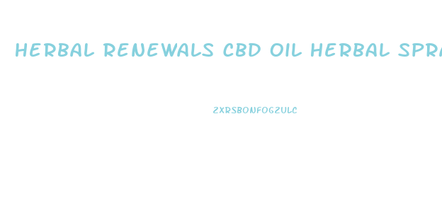 Herbal Renewals Cbd Oil Herbal Spray