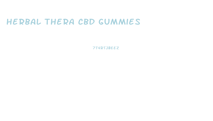 Herbal Thera Cbd Gummies