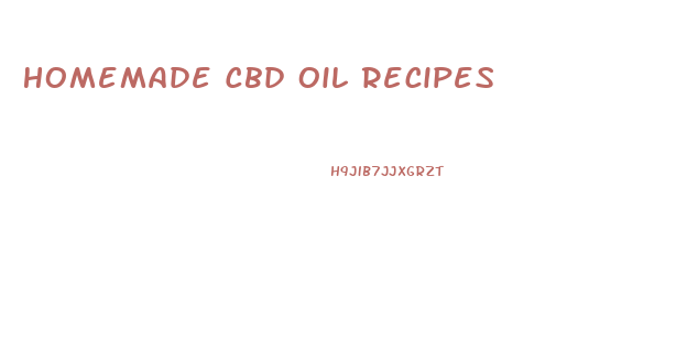 Homemade Cbd Oil Recipes