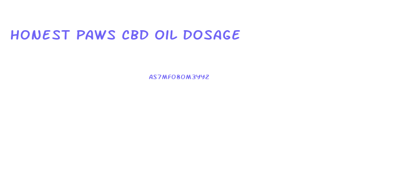 Honest Paws Cbd Oil Dosage