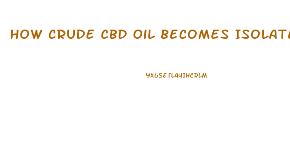 How Crude Cbd Oil Becomes Isolate Flow Chart