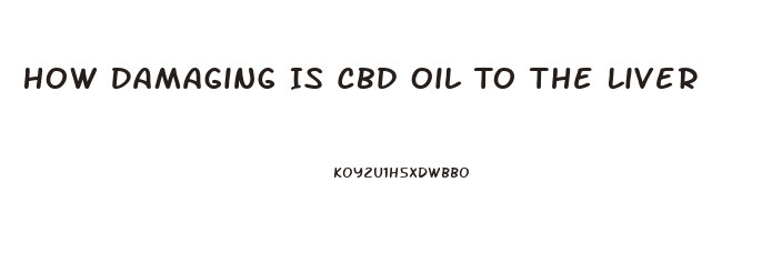 How Damaging Is Cbd Oil To The Liver