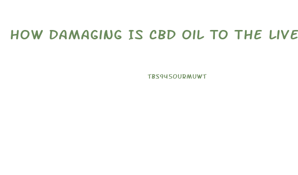 How Damaging Is Cbd Oil To The Liver