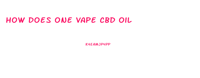 How Does One Vape Cbd Oil