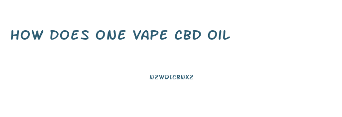 How Does One Vape Cbd Oil