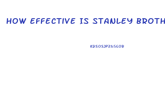 How Effective Is Stanley Brothers Cbd Oil