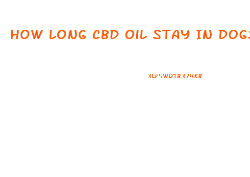 How Long Cbd Oil Stay In Dogs System