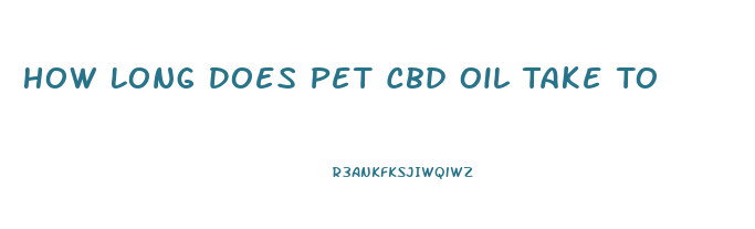 How Long Does Pet Cbd Oil Take To