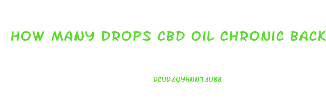 How Many Drops Cbd Oil Chronic Back Pain 1000mg