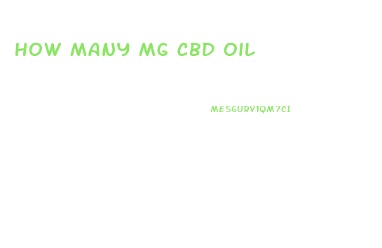 How Many Mg Cbd Oil