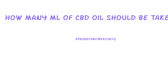 How Many Ml Of Cbd Oil Should Be Taken For Diabetes