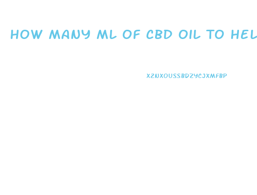 How Many Ml Of Cbd Oil To Help Sleep