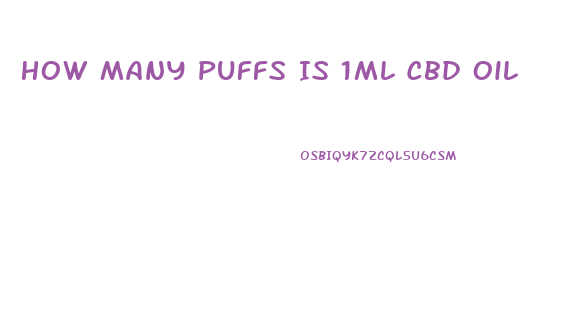 How Many Puffs Is 1ml Cbd Oil