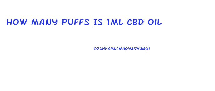 How Many Puffs Is 1ml Cbd Oil