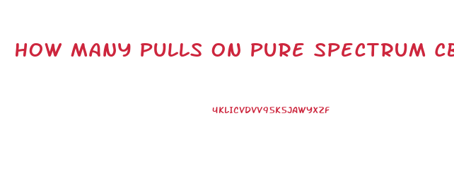 How Many Pulls On Pure Spectrum Cbd Oil Vape