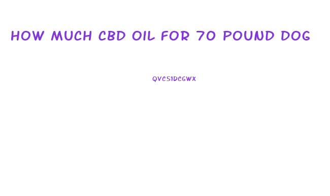 How Much Cbd Oil For 70 Pound Dog