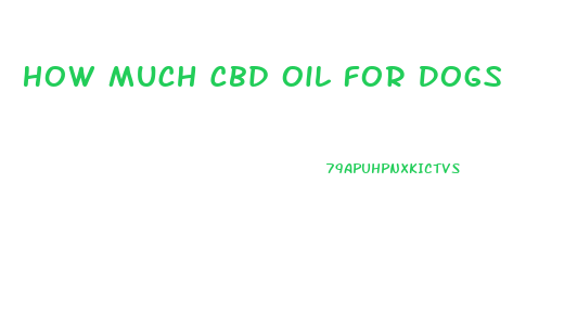 How Much Cbd Oil For Dogs