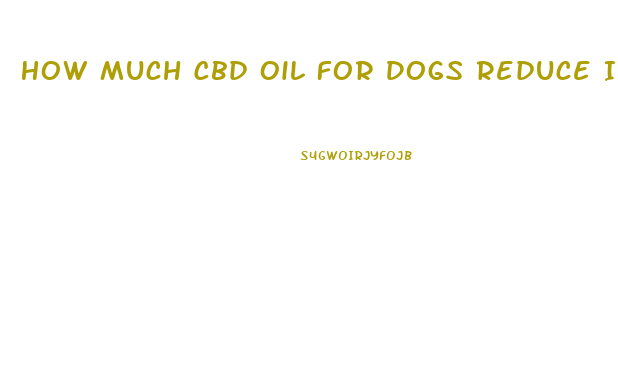 How Much Cbd Oil For Dogs Reduce Inflammation Arthritis