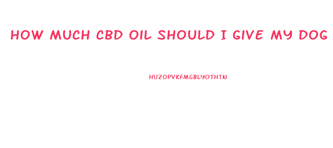 How Much Cbd Oil Should I Give My Dog For Seizures