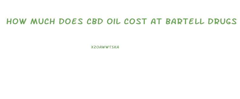 How Much Does Cbd Oil Cost At Bartell Drugs