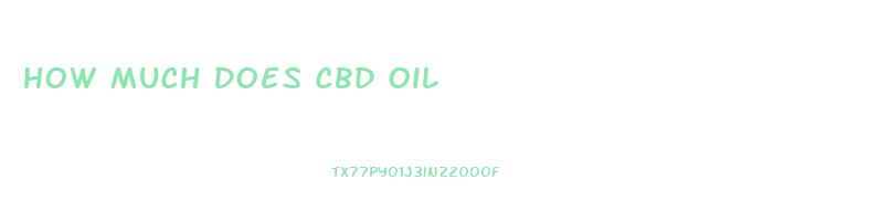 How Much Does Cbd Oil