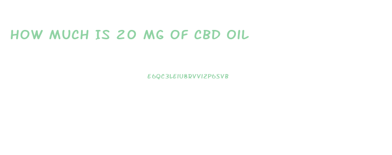 How Much Is 20 Mg Of Cbd Oil